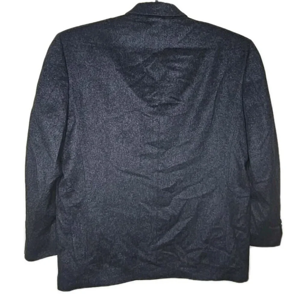Andrew Fezza Men's 100% Cashmere Sport Jacket Coat Blazer Flannel Soft Size 44R